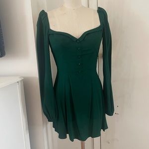 Reformation Lucia dress in Emerald Green Size 0
